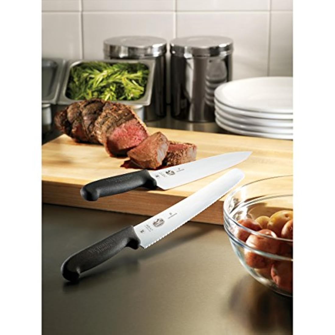 cuchillo pequeño de 5 pulgadas con mango de Fibrox
