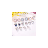 Aretes de clip hipoalergénicos para mujer 8 pares