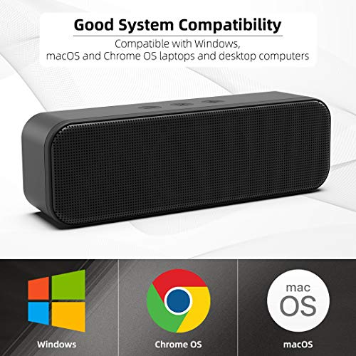 LIELONGREN Altavoz USB para computadora de escritorio, altavoz portátil, altavoz de PC, barra de sonido pequeña con sonido de alta calidad, volumen fuerte, graves ricos, control de volumen