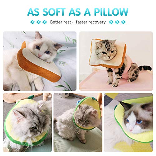 Frienda - Collar ajustable para gato, cuello redondo, cuello cónico, cuello ajustable, con borde suave para gatitos y gatos