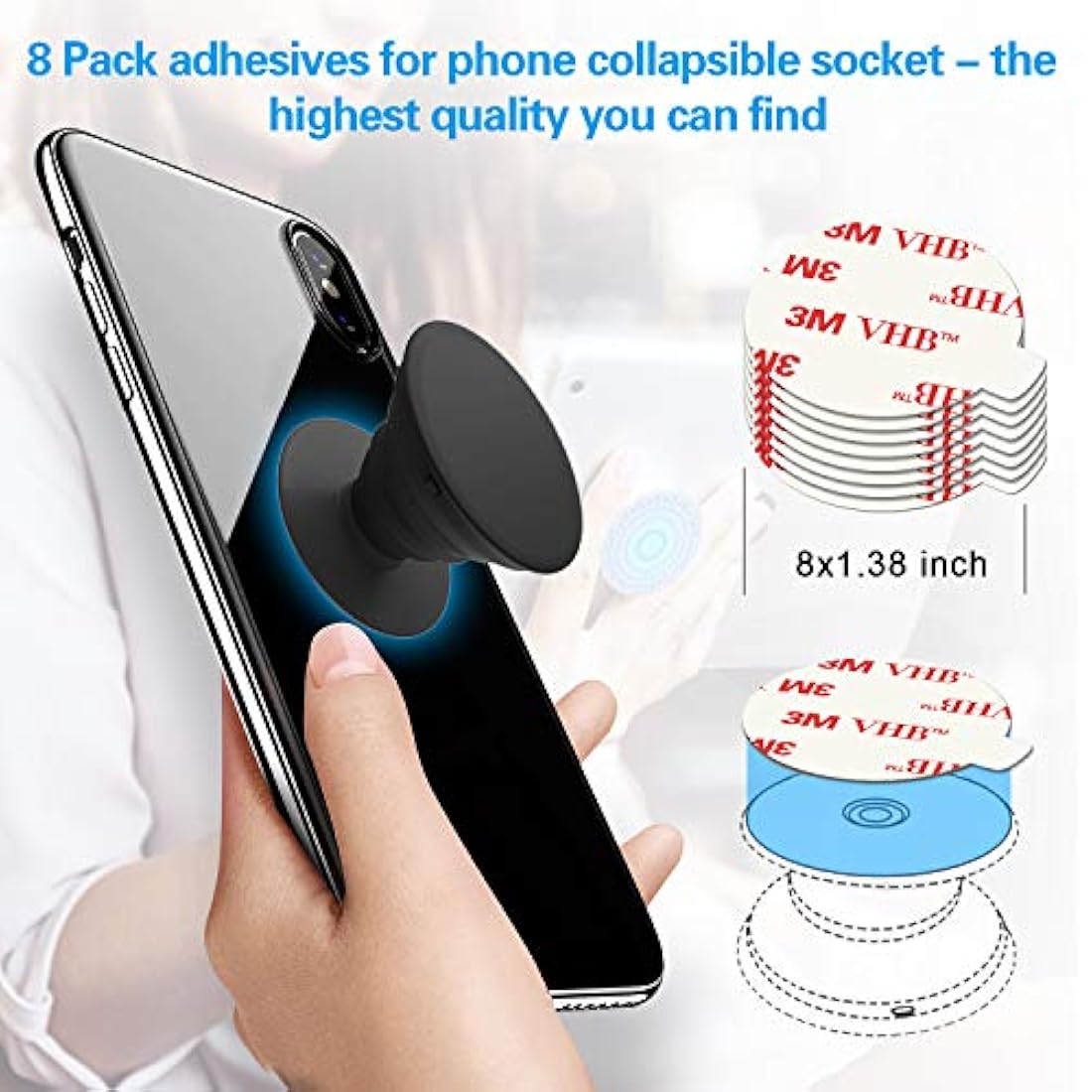 adhesivos de repuesto para funda de iPhone VHB VOLPORT Pops
