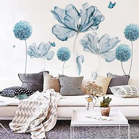 Vinilos de Flores Grandes para Pared - Decoración Removible - Set