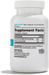 Suplemento de Zinc Quelado con Cobre 120 cápsulas - Whole Foods Market