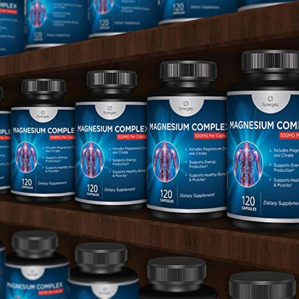 Cápsulas premium de citrato de magnesio - 500 mg