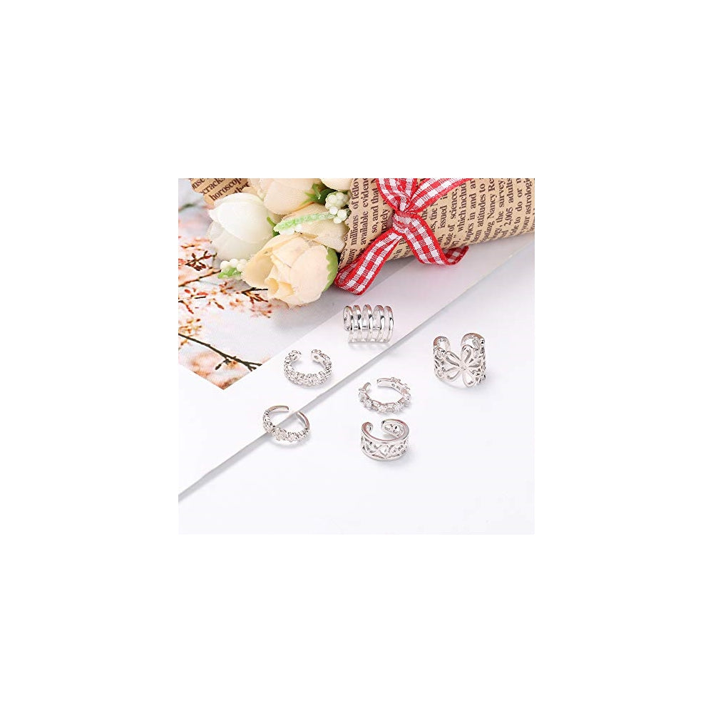 Aretes de acero inoxidable sin perforación para mujeres