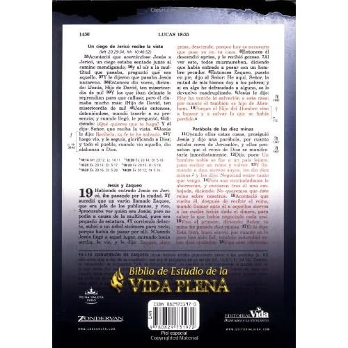 Biblia de Estudio Vida Plena, Español, Piel Negro