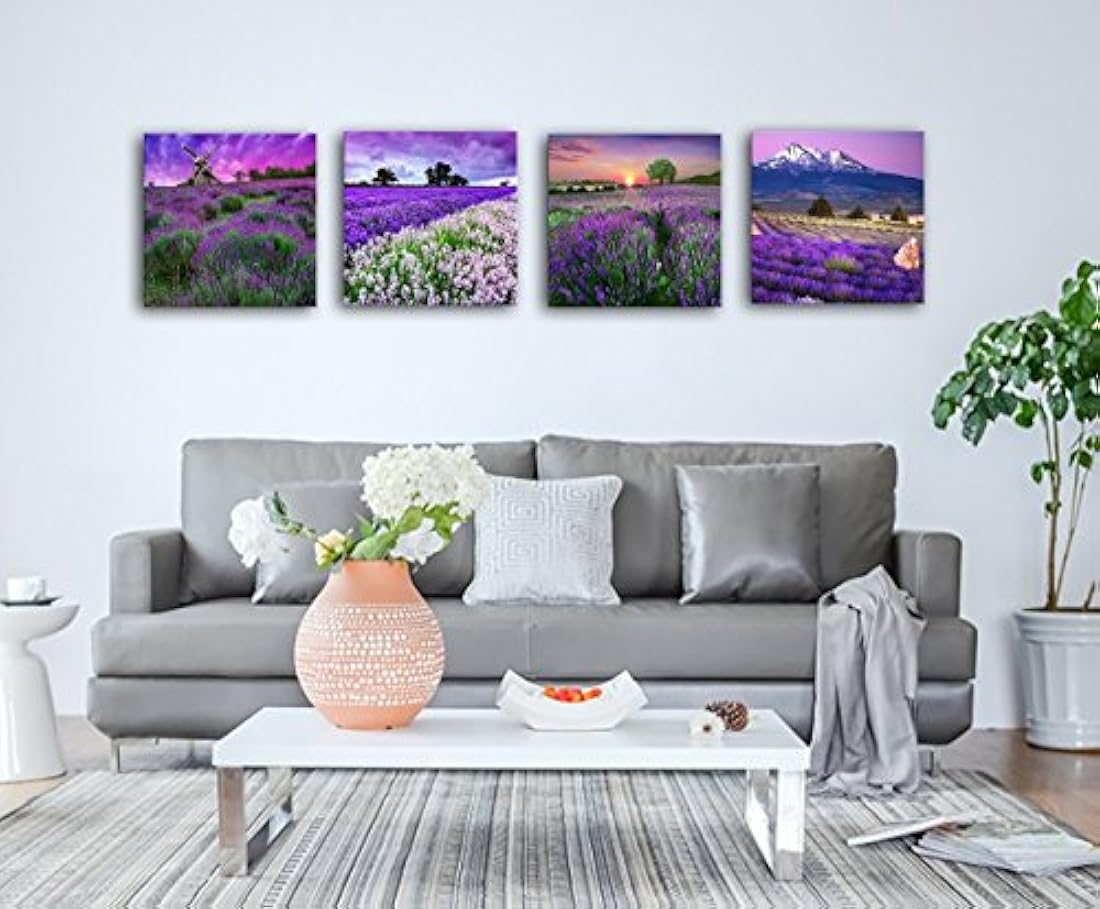Lienzo decorativo para pared, diseño de flores