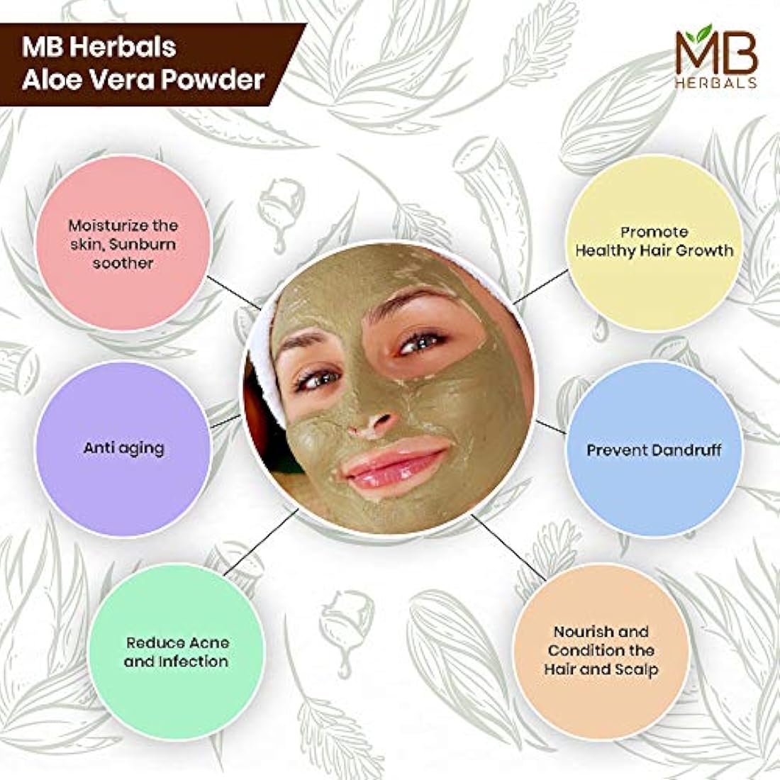 MB Herbals Aloe Vera Polvo y orgánico cultivado