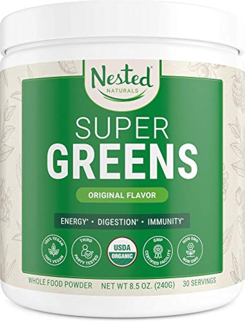 Superfood en polvo ingredientes orgánicos Nested Naturals