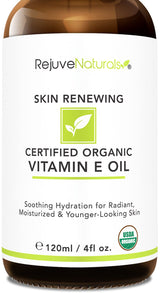 Aceite de Vitamina E 100% Natural y Orgánico USDA, Hidratante