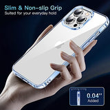 CASEKOO Crystal Clear Designed for iPhone 13 Pro case, [Not Yellowing] [Military Drop Protection] Shockproof Protective Phone Case Slim Thin Cover 6.1 inch 2021, Clear Blue