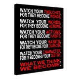Pyradecor Watch Your Thoughts - Lienzo decorativo para pared