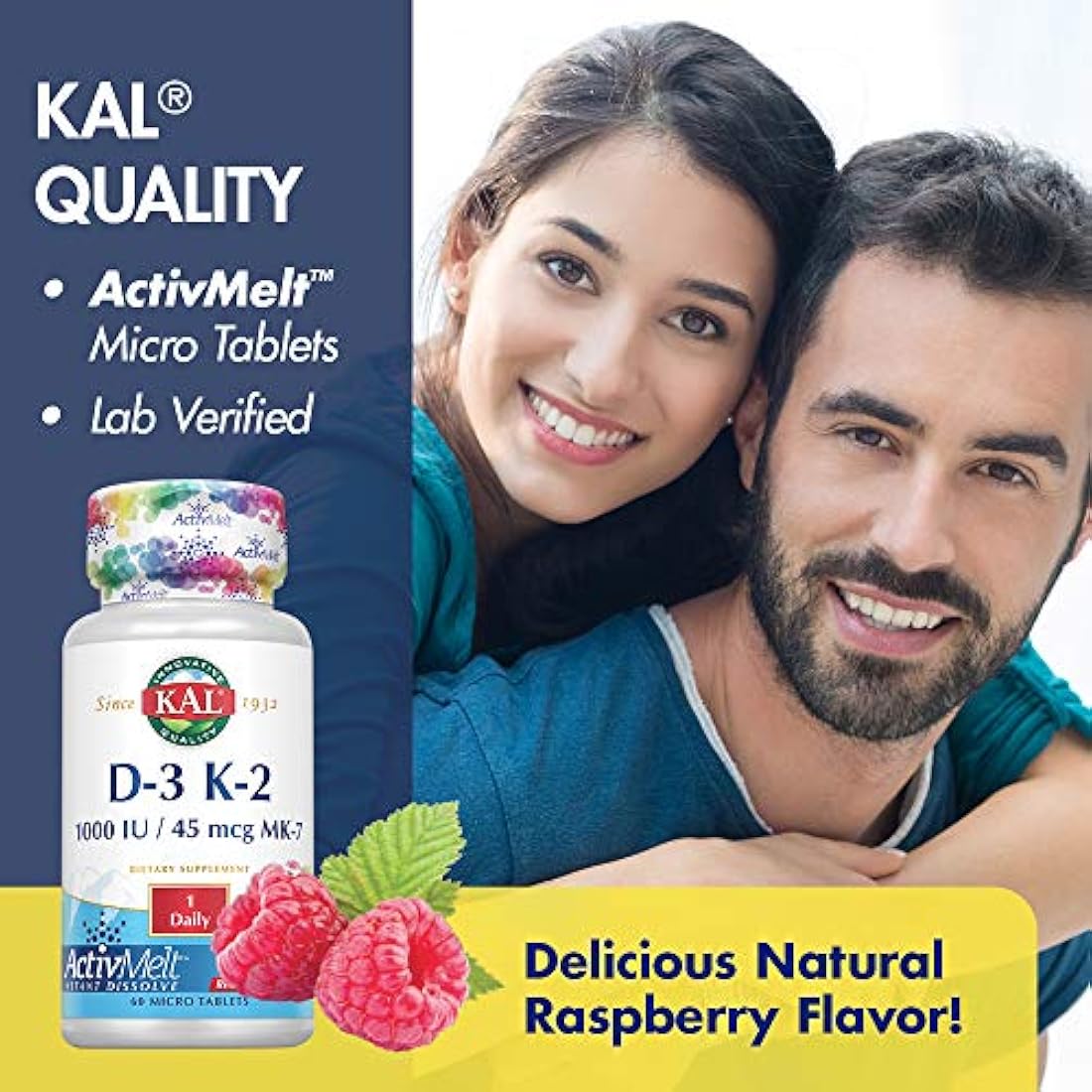D3 K2 activemelt rojo rasberry Kal 60 pestañas