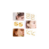 Aretes de clip de acero inoxidable con clip para mujeres