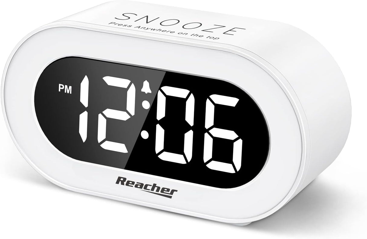 Reloj Despertador LED Digital con Snooze y Brillo Ajustable