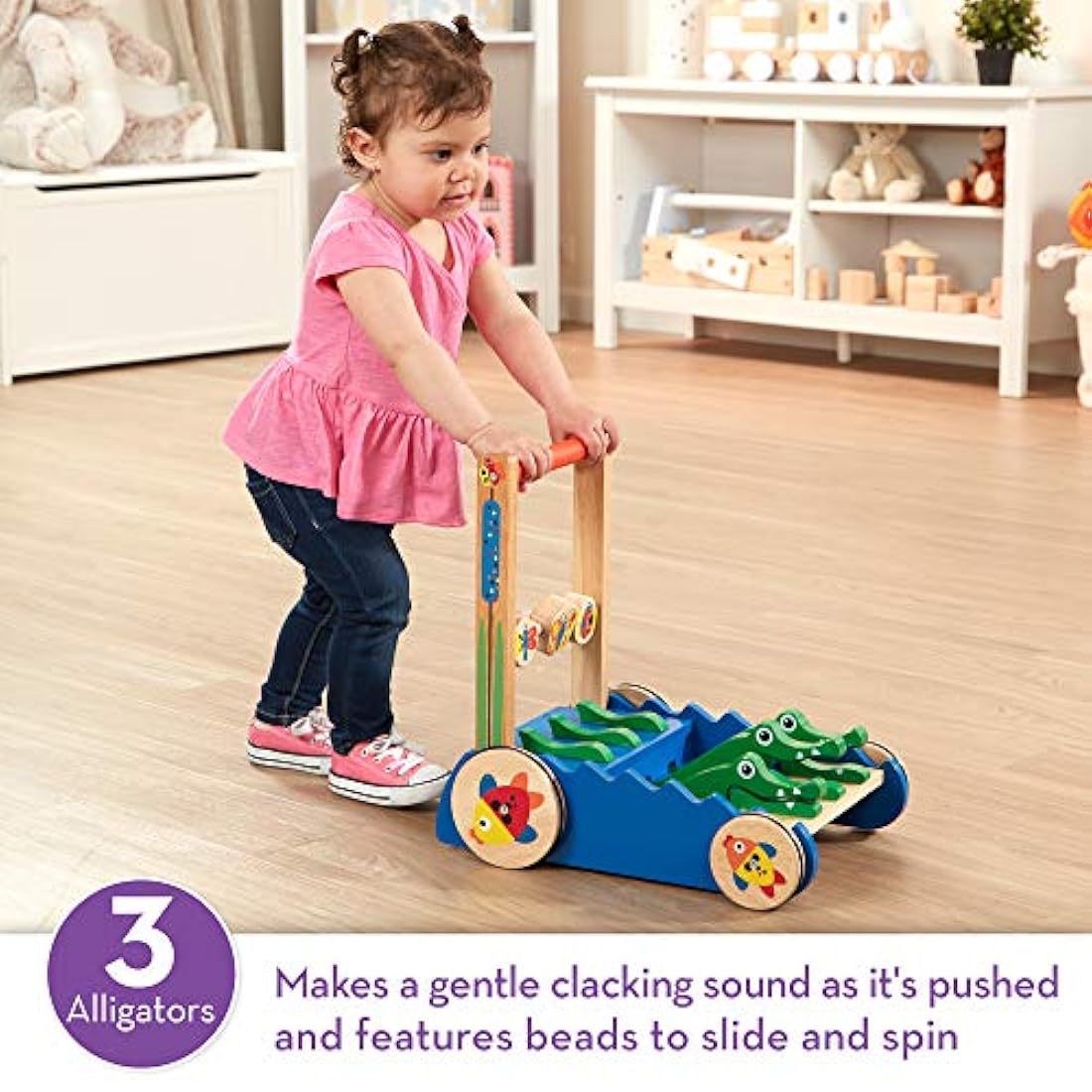 Juguete para empujar de cocodrilo Melissa & Doug Deluxe