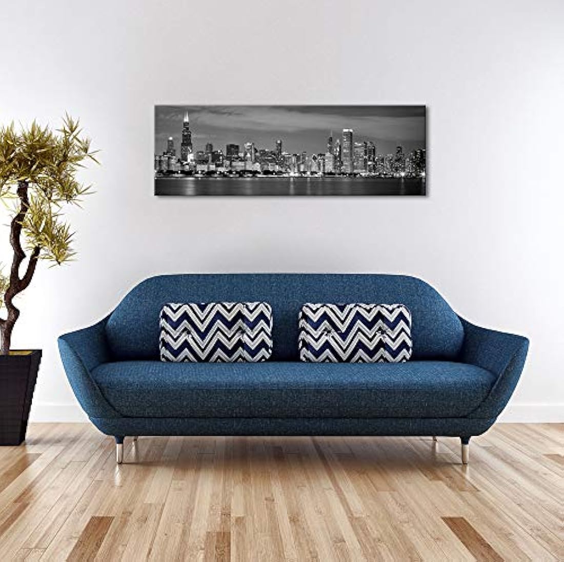 Lienzo impresión giclée en blanco y negro para decoración