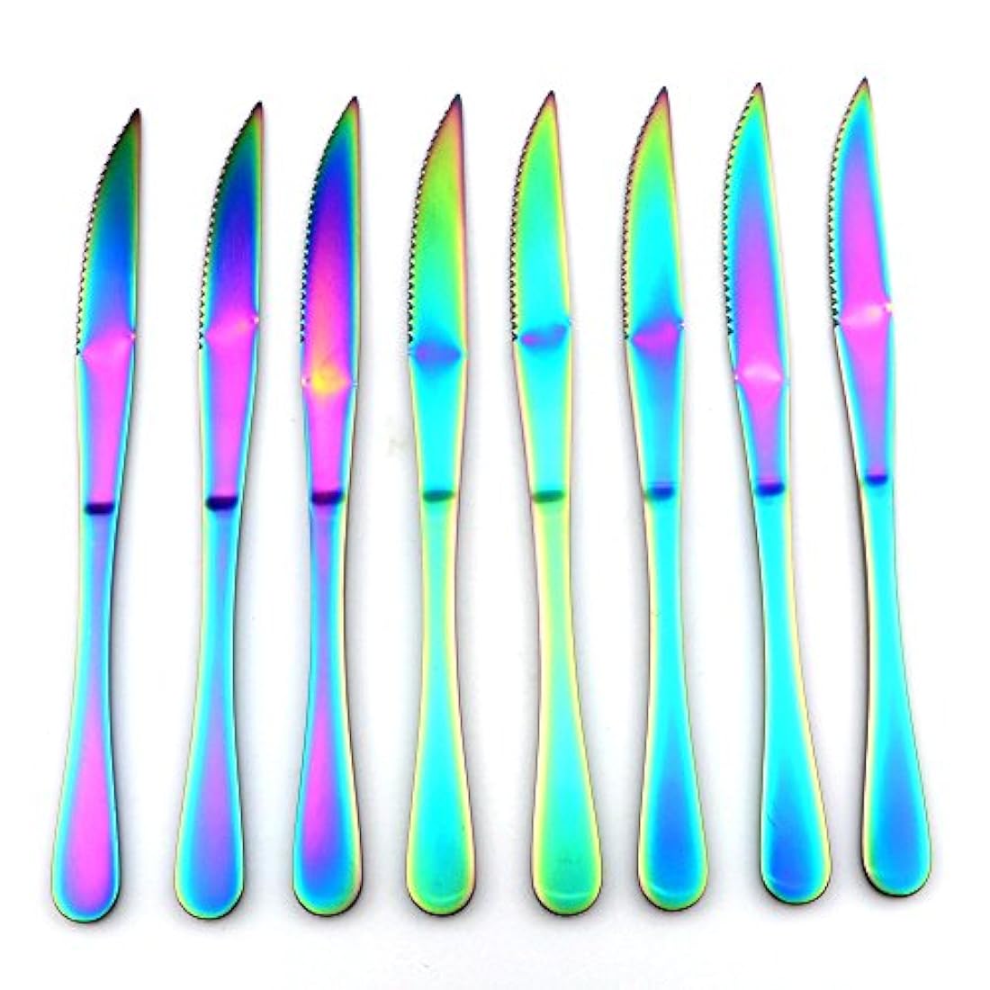 Cuchillos, Mate arco iris chapado en acero inoxidable