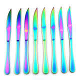 Cuchillos, Mate arco iris chapado en acero inoxidable