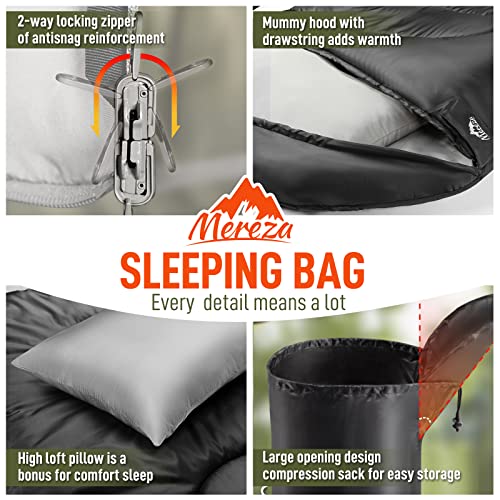 Saco de dormir para adultos hombres y niños con almohada