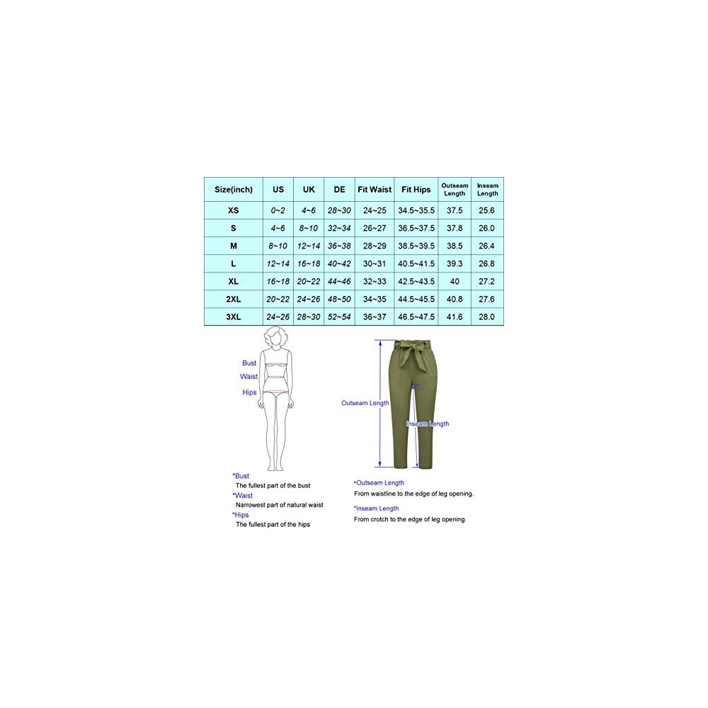 Pantalones de mujer con bolsillos, cintura alta Talla XS