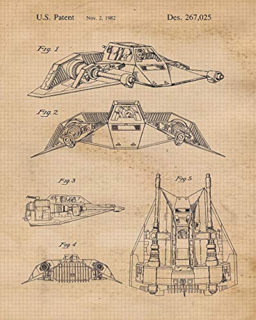 Impresiones de carteles de patentes vintage de Star War