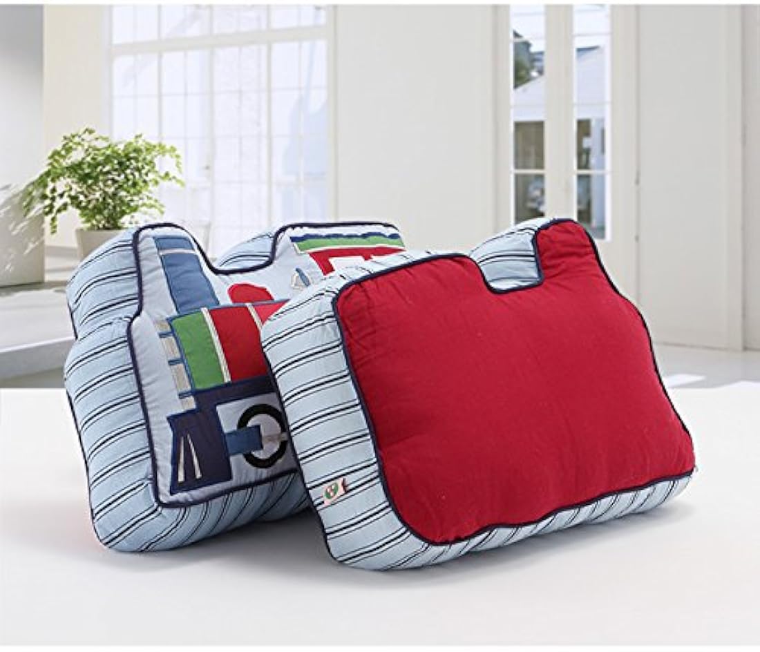 Brandream Juego de cama para niños tren y vehículo diseño