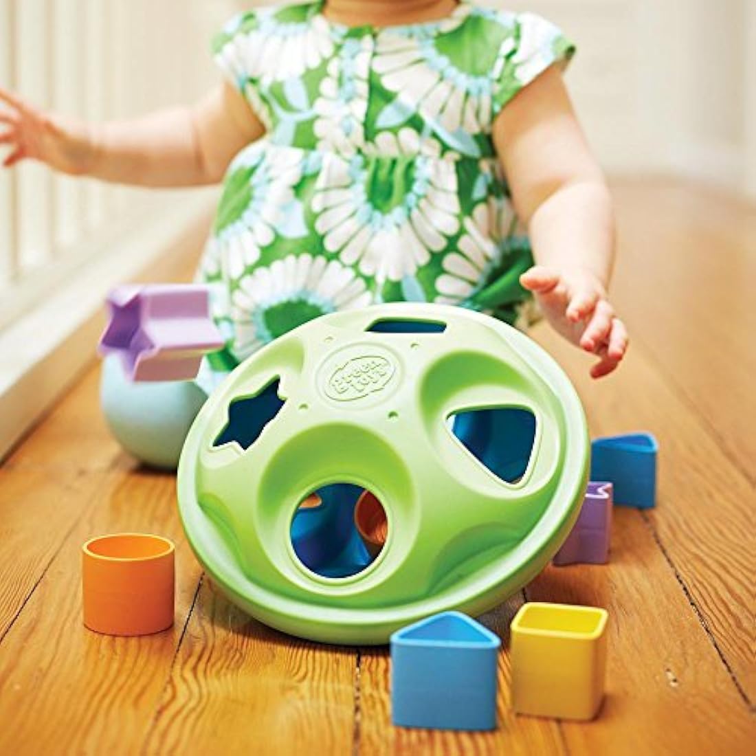 Clasificador de formas Green Toys, Verde/Azul