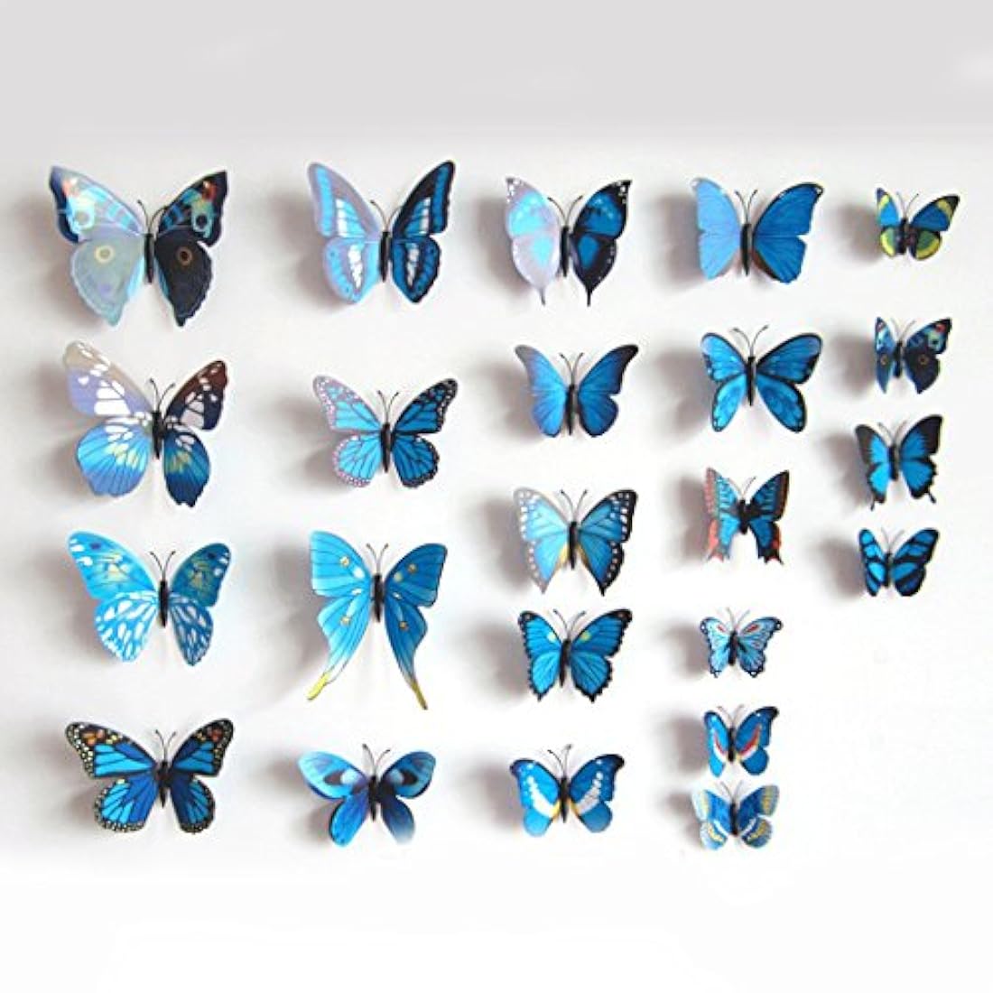 12 pegatinas de pared 3D de mariposas - feng biao