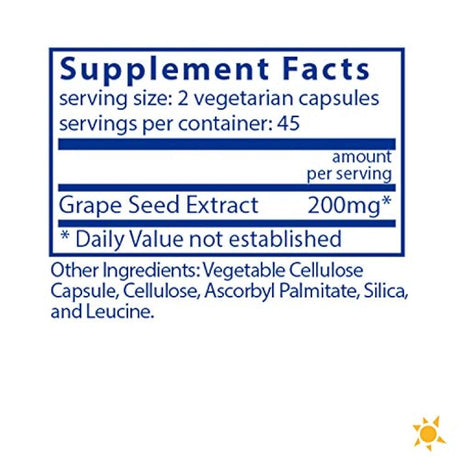Nutrientes vitales – Extracto de semilla de uva 100 mg