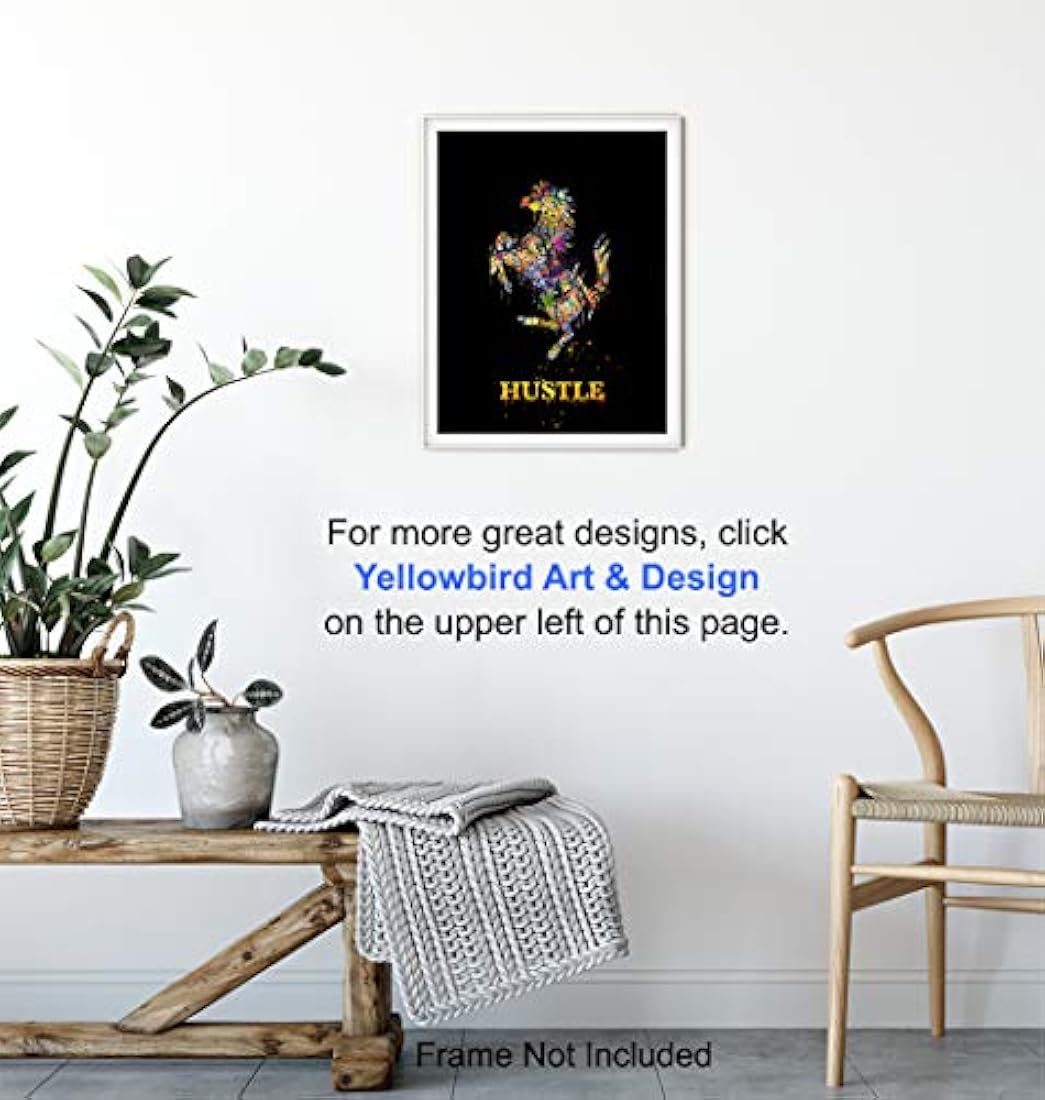 Arte de pared motivacional de Ferrari póster de decoración para el hogar o la oficina impresión decoraciones de habitaciones únicas o regalo para emprendedores líderes de equipo gerentes foto de 8 x 10 sin marco