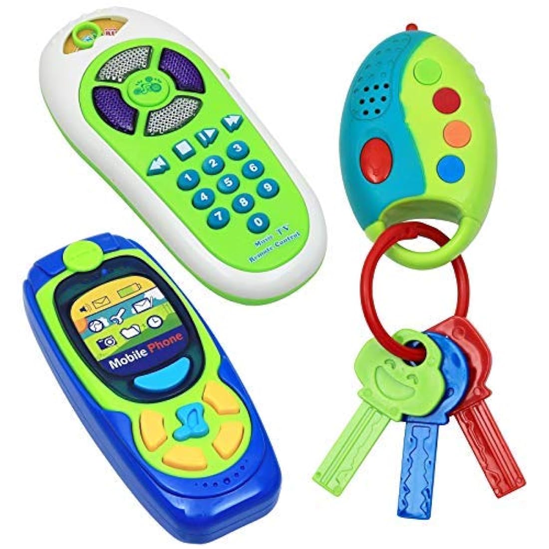 Juego de mando a distancia y llave de coche para niños