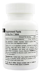 source naturals – Vitamina B12 sublingual 2000 mcg., 21078004172, 50, 1, 1