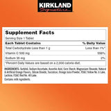 Kirkland Signature Masticable Vitamina C 500 Mg Tangy sabor naranja: 500 tabletas