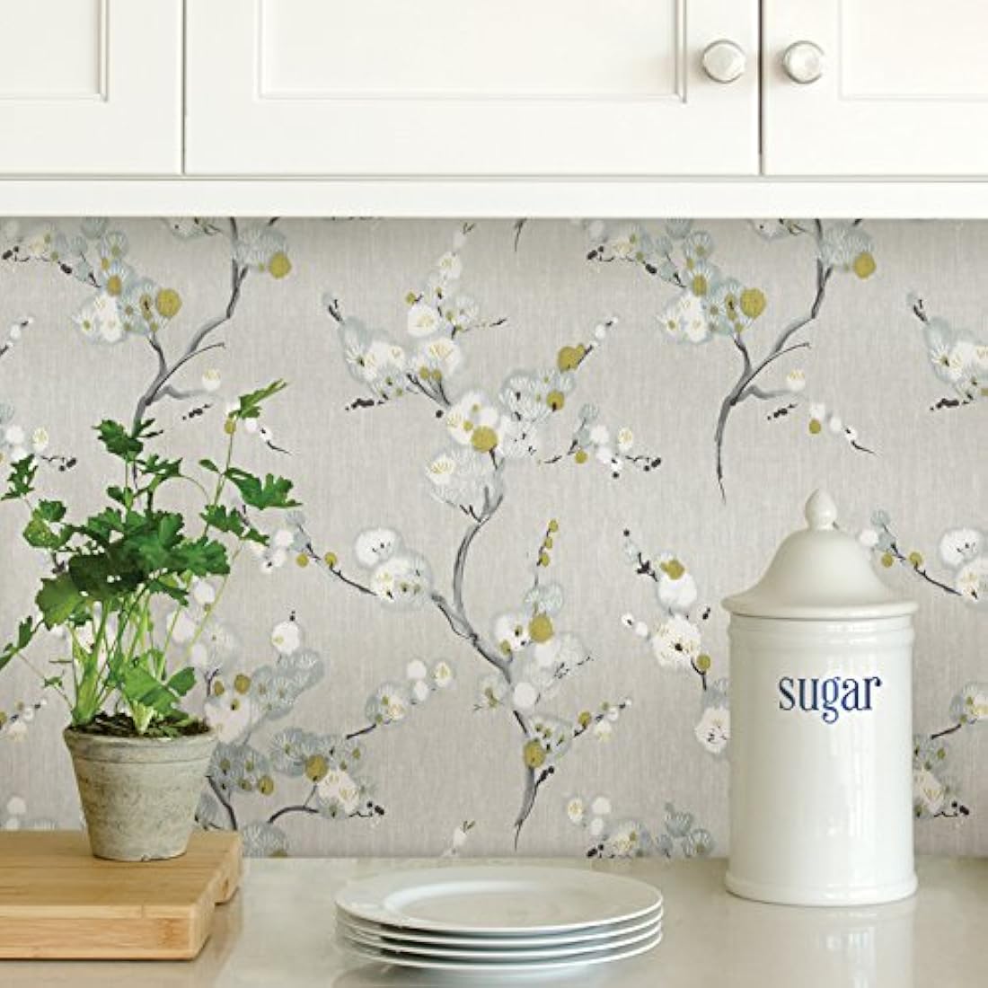 NuWallpaper NU2679 Mirei - Papel pintado color gris NU2679