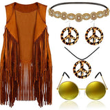 Disfraces 6 piezas 60s 70s hippie traje