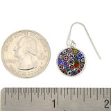 Pendientes redondos colgantes Multicolor - Plata
