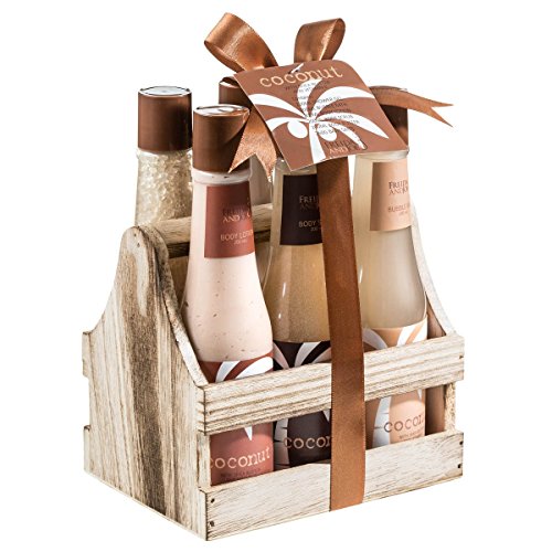 Set de regalo de baño y spa corporal de coco
