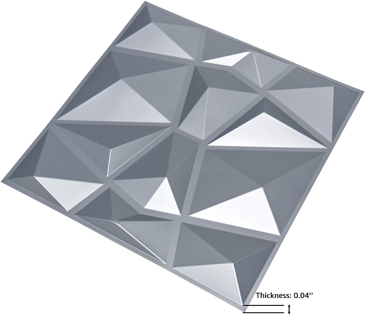 Art3d 3D Revestimiento con textura 3D para pared color gris