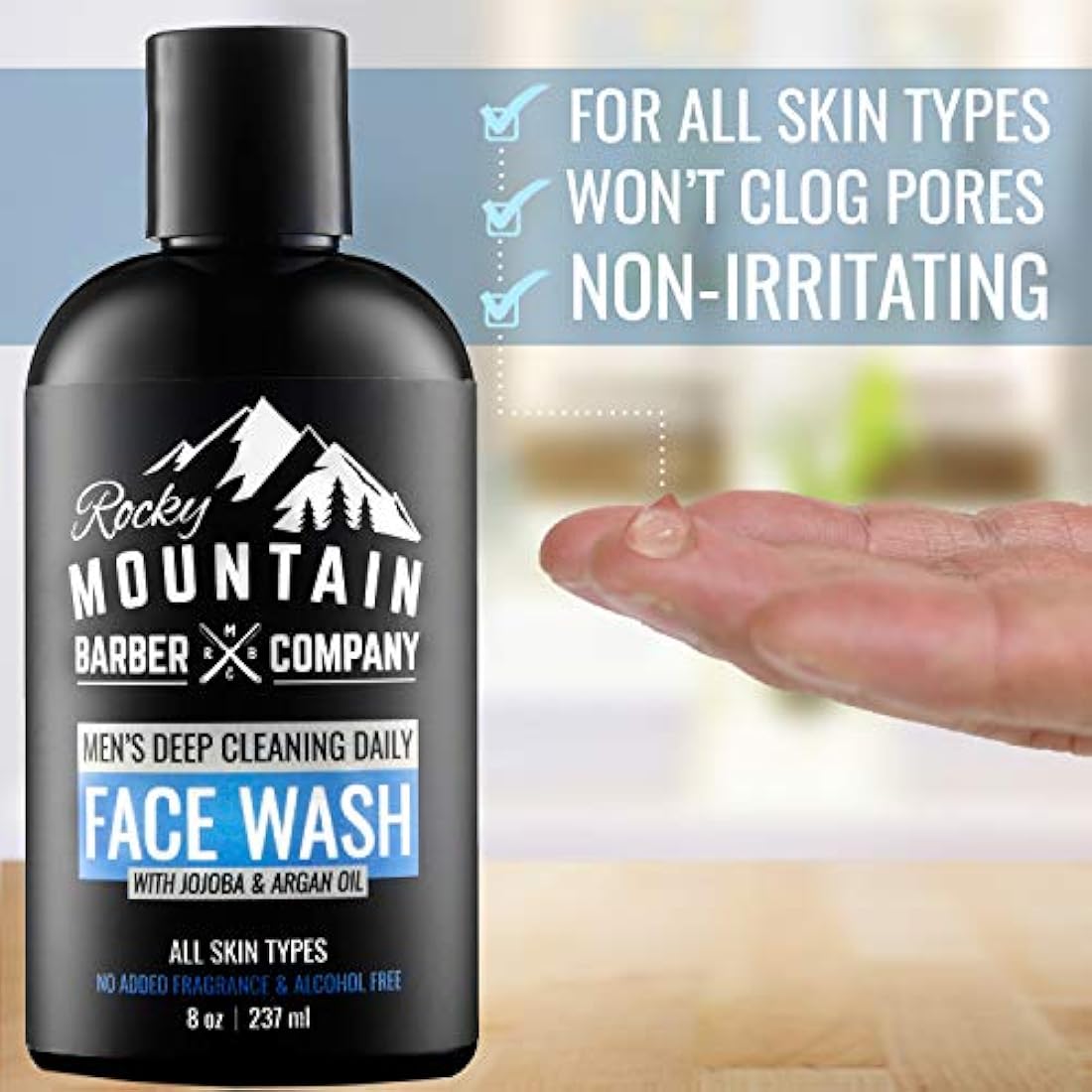 Rocky Mountain Barber Limpiador de lavado facial para hombre