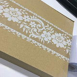 Rollo de papel pintado autoadhesivo transparente de encaje
