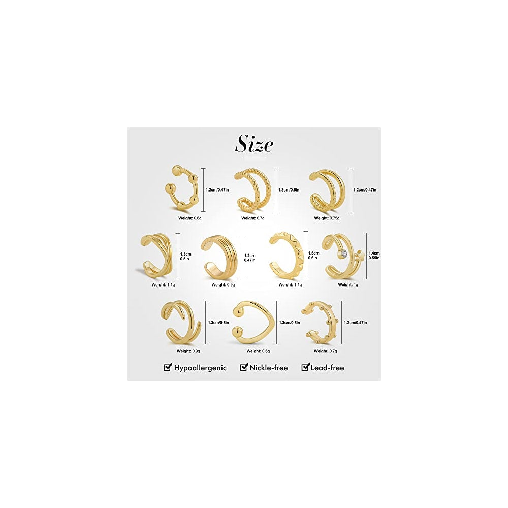 Aretes brillantes de oro con diseño de hélice