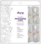 Gorro procesador Diane D722 para permanentes, condicionadores y tintes y transparente (paquete de 100), Transparente