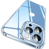 CASEKOO Funda transparente diseñada para iPhone 13 Pro, [no amarillea] [Protección militar contra caídas] Funda protectora a prueba de golpes de 6.1 pulgadas 2021 (transparente)