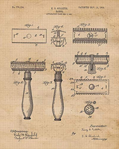 Impresiones de carteles vintage de arte  de barbero