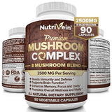 Nutrivein - Suplemento de hongos 2500mg 90 Cápsulas