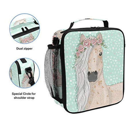 Bolsa térmica para el almuerzo diseño de flores