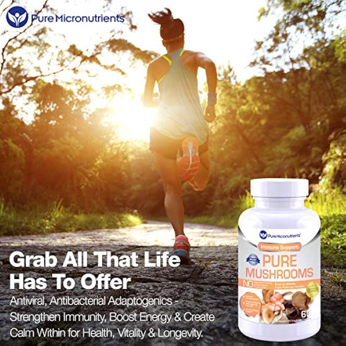 Suplemento de hongos puros – Mane de leones, Reishi, Chaga