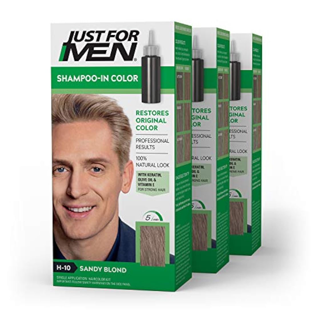 Tintura de cabello para hombres color marrón ceniza H-25