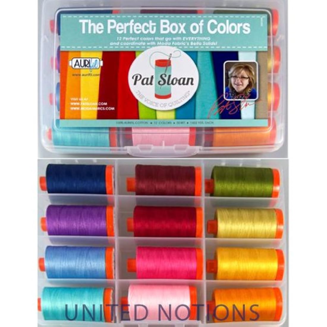 aurifil Carretes de hilo set la caja perfecta de colores